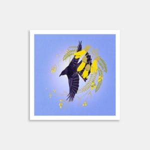 Tui And Kowhai Art Print By Ashlee O’Hagan