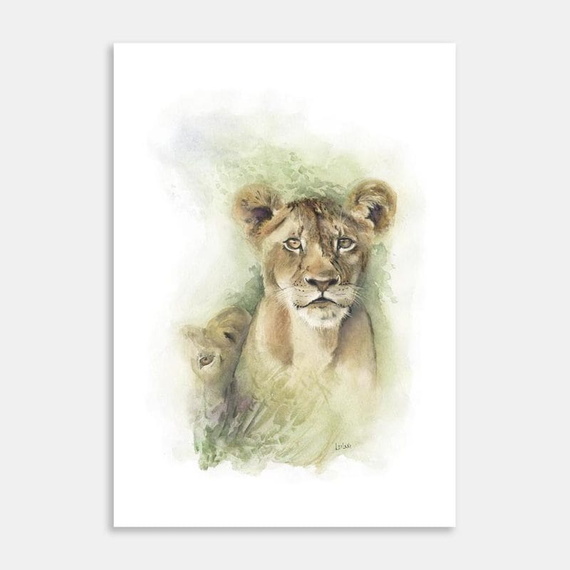 Lion Art Print By Leilani Robinson