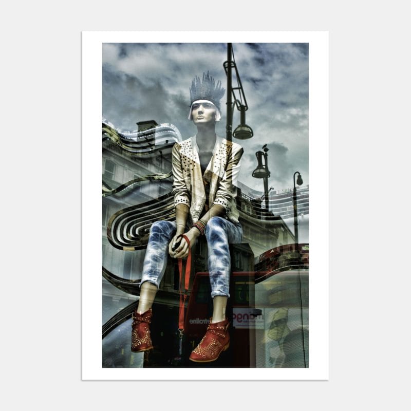 Miss Red Boots London Art Print By Peter Arnold