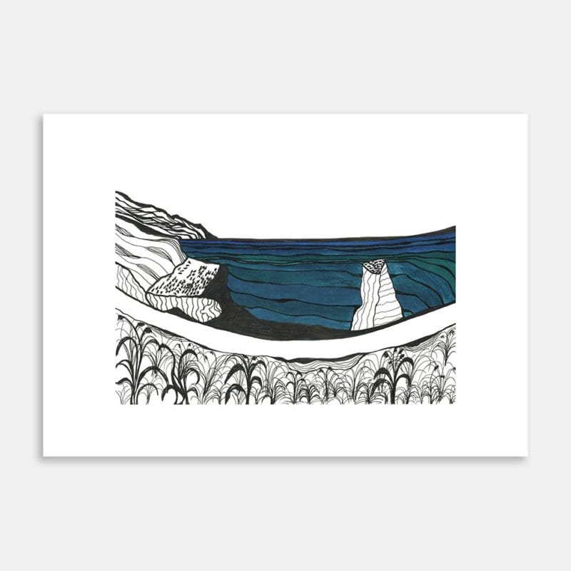 Gannet Rock Limited Edition Art Print By Gabriella Williams