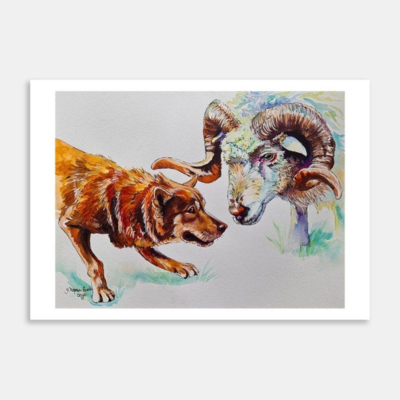 The Stand Off Art Print By Yvonne Brooks