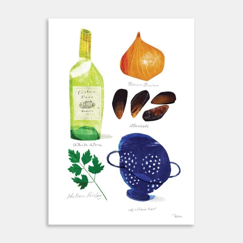 Moule Mariniere Art Print By Daron Parton