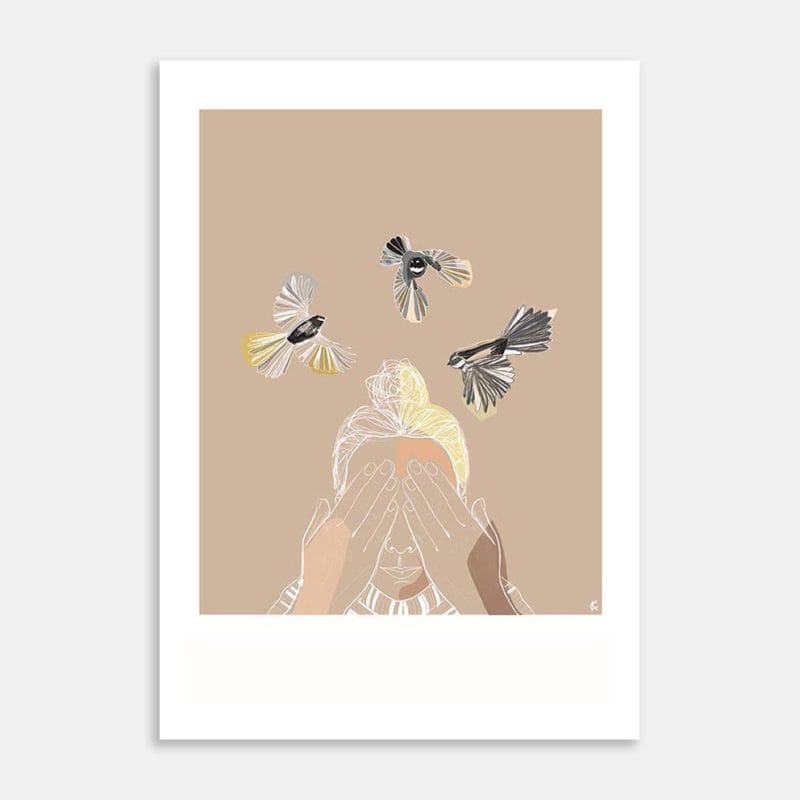 Dreams Of Piwakawaka Art Print By Katherine Crosse