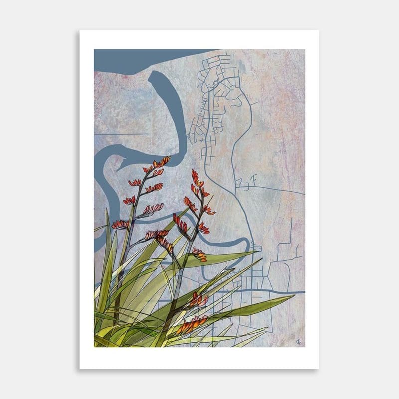 Foxton Flax Art Print By Katherine Crosse