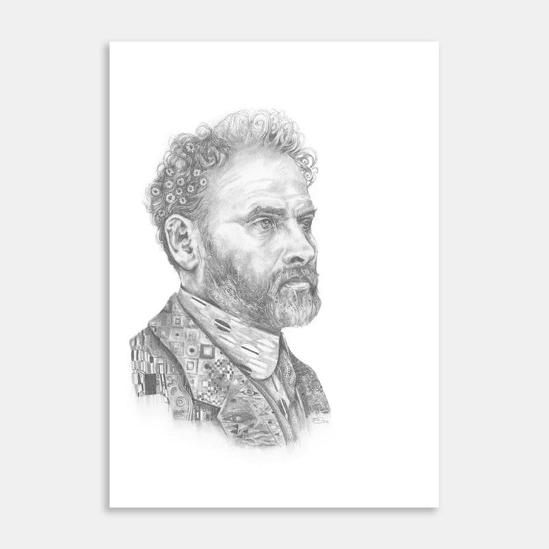 Art Homage Gustav Klimt Limited Edition Art Print By Anna Deacon