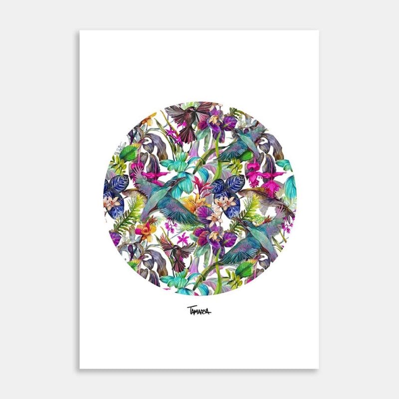 Garden of Eden Kotare Art Print By Tabitha Maxwell