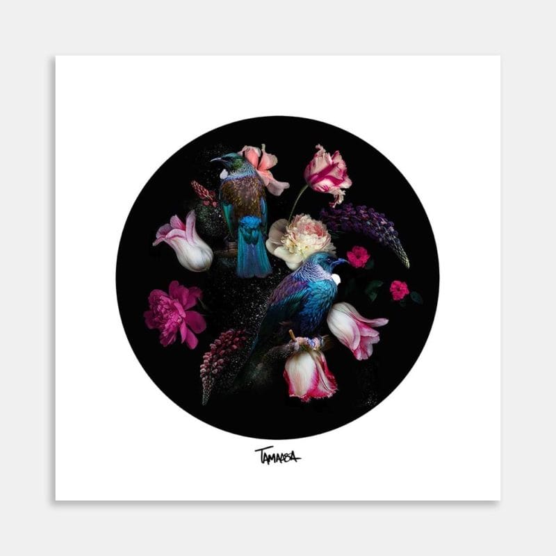 Tuis Bouquet Square Art Print By Tabitha Maxwell