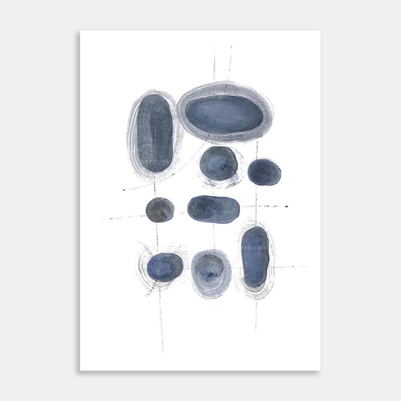Pebble Placement Art Print By Gae Webster
