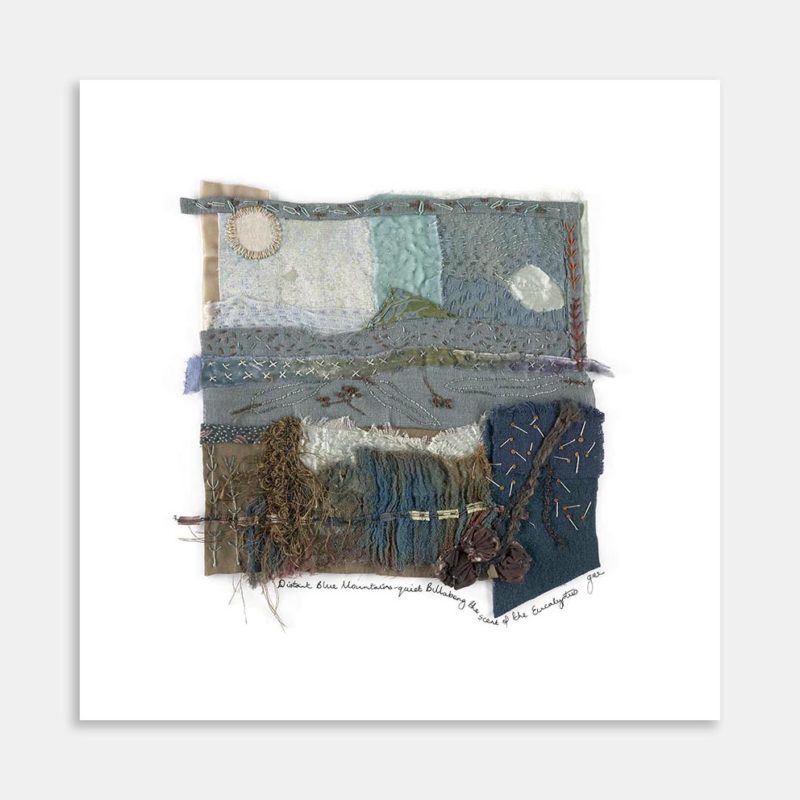 Distant Blue Mountains, Quiet Billabong, The Scent Of The Eucalyptus Art Print By Gae Webster