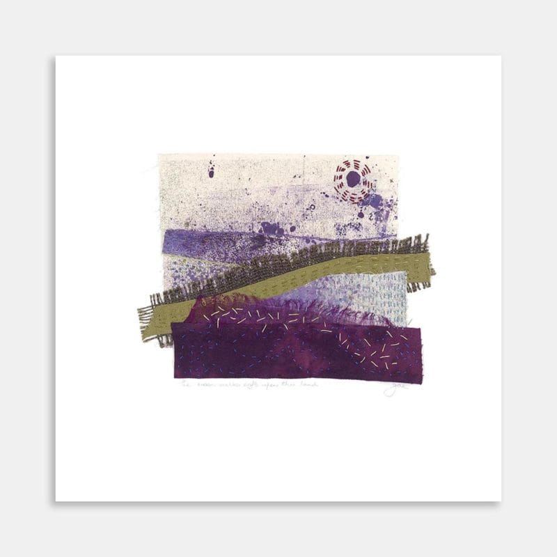 The Moon Walks Soft Upon This Land Art Print By Gae Webster