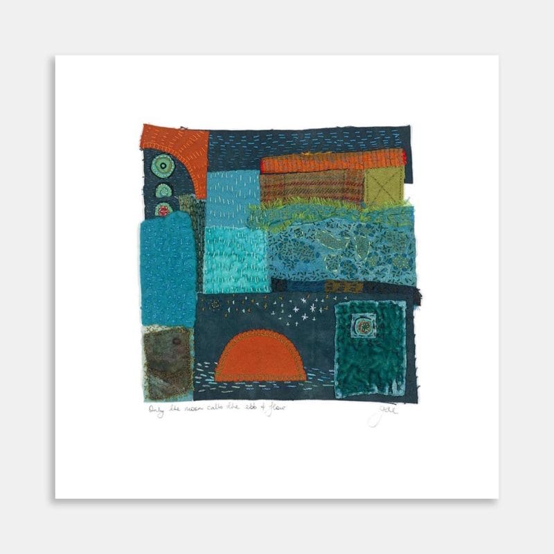 Only The Moon Calls The Ebb And Flow Art Print By Gae Webster