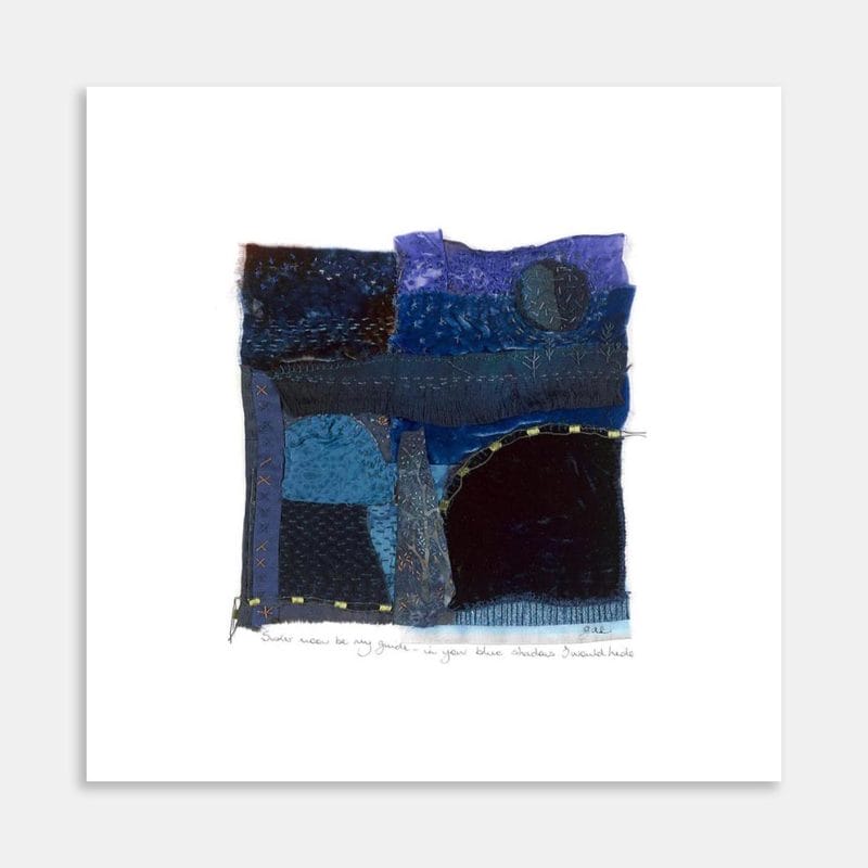Sister Moon, Be My Guide, In Your Blue Shadows I Would Hide Art Print By Gae Webster