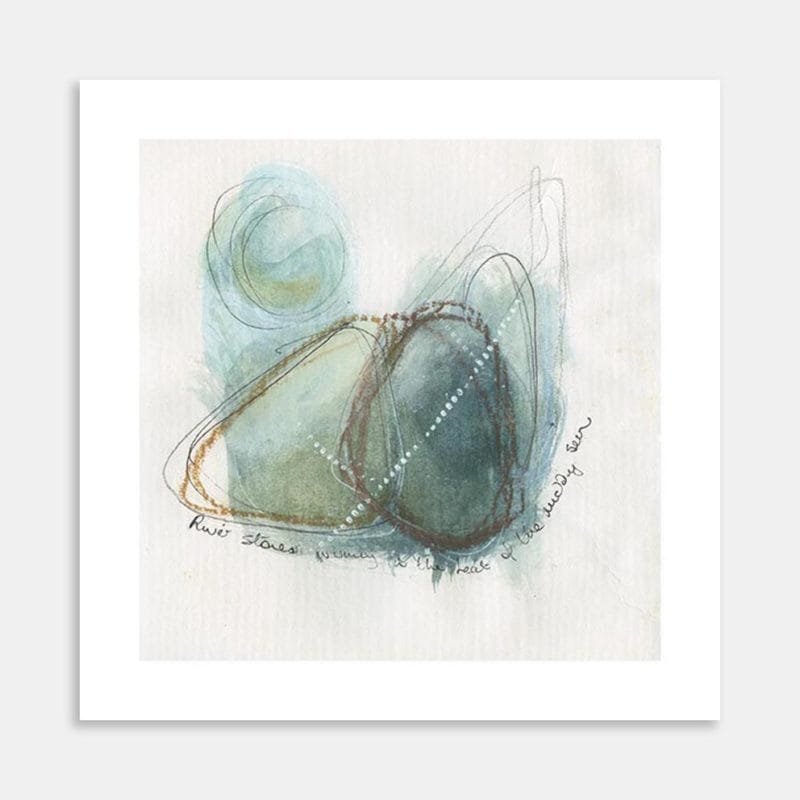 River Stones Warming In The Heat Of The Sun Art Print By Gae Webster