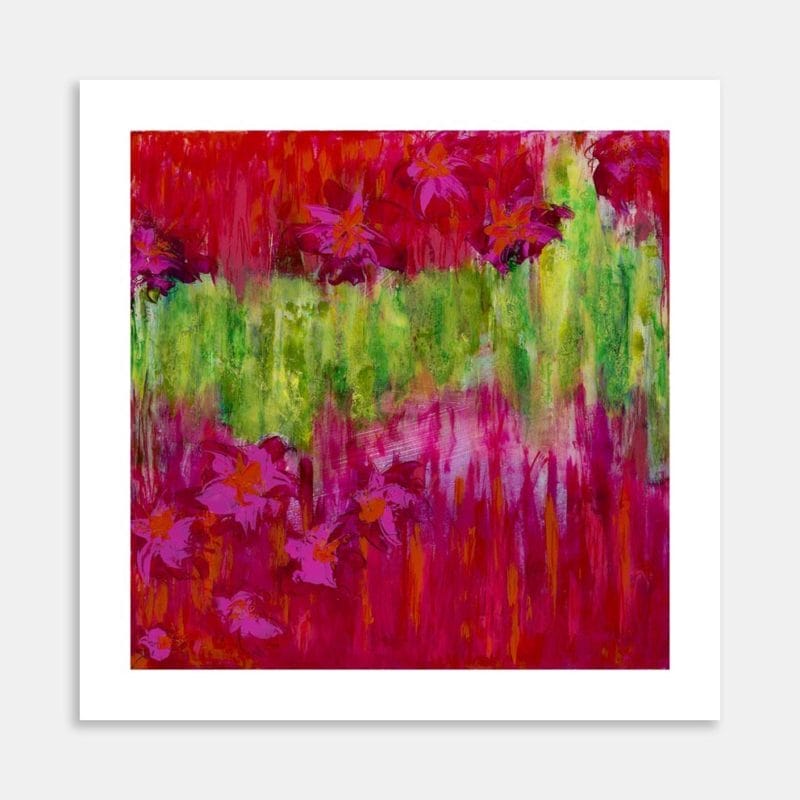 Abundance Flora Square Art Print By Sue MacDougall