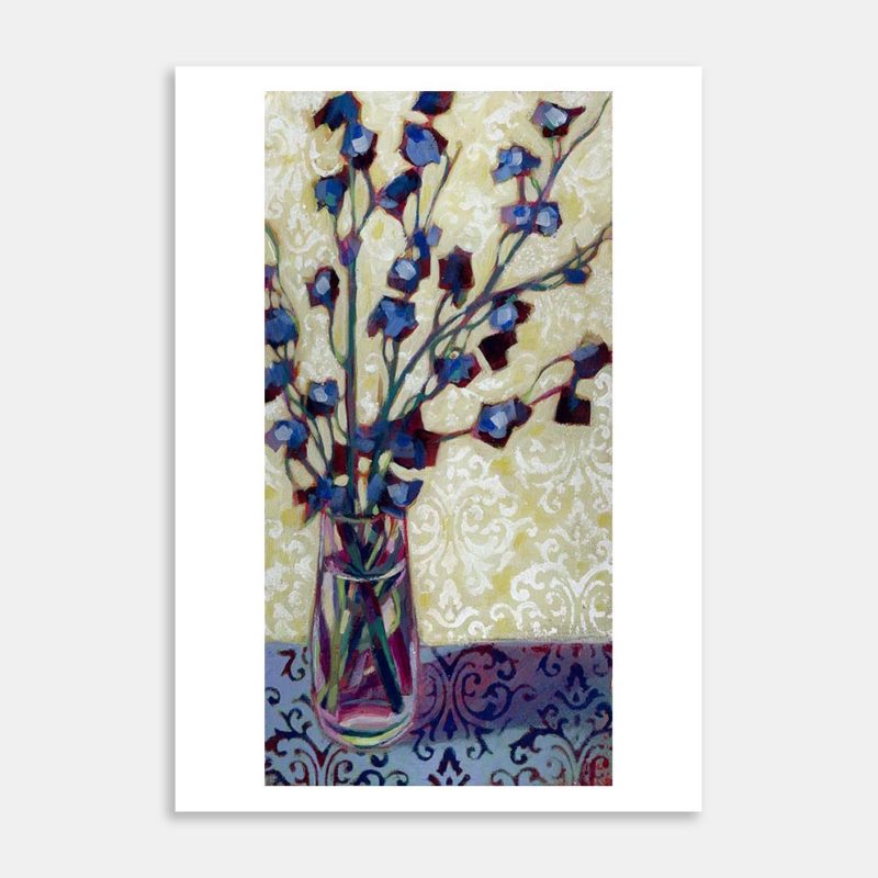 Delphiniums Art Print By Cathy Davies
