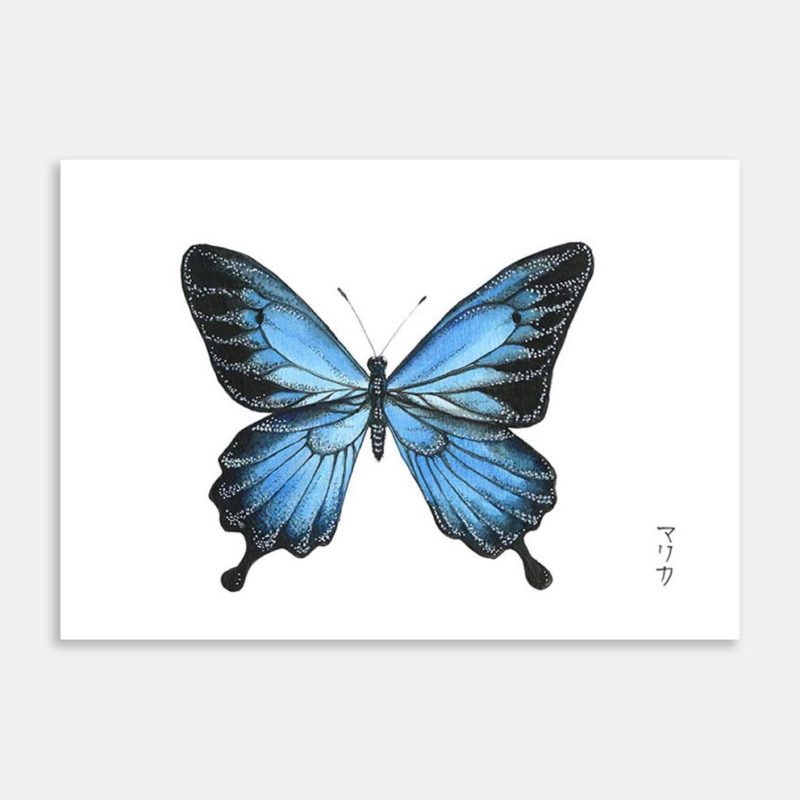 Butterfly Art Print By Malika Costar