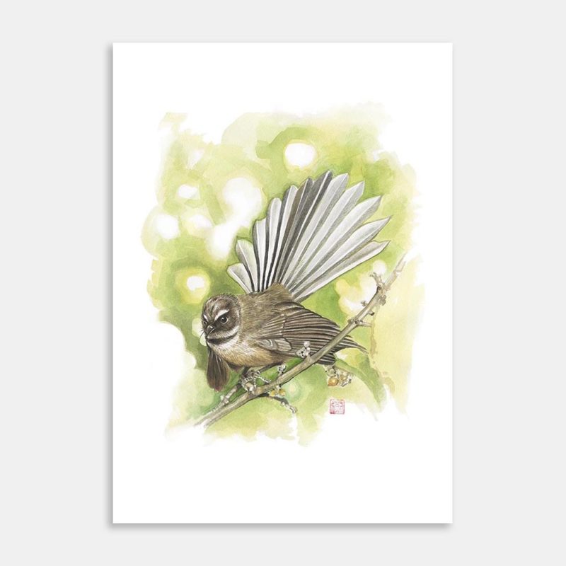 Fantail Limited Editions Art Print By Rachel Tan