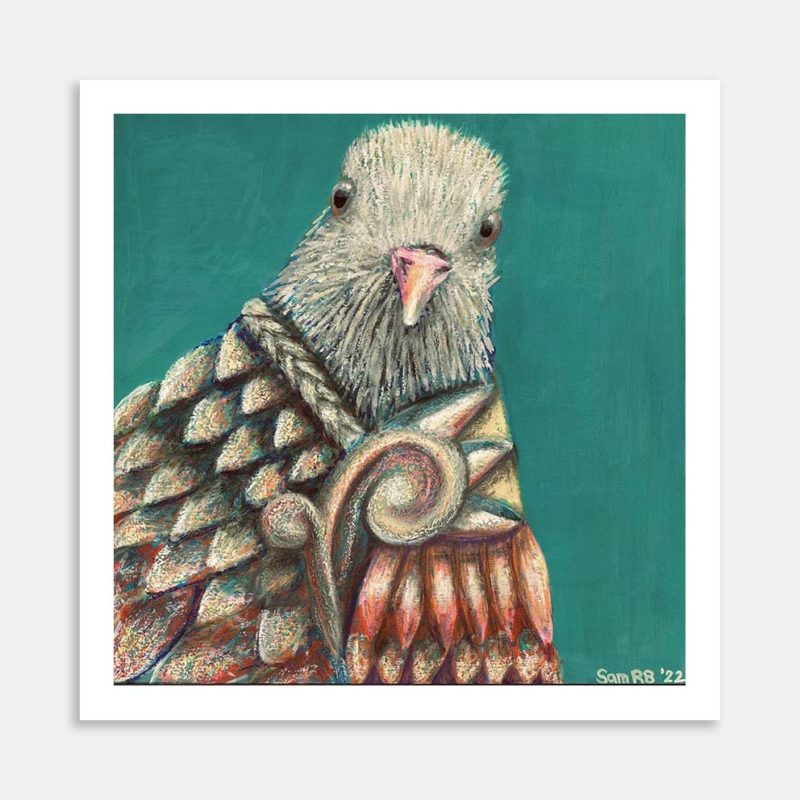 Baby Kereru Dragon Art Print By Sam RB
