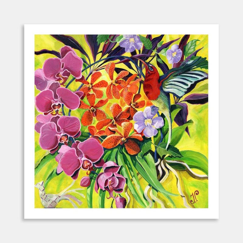 Scarlett Sunbird Art Print By Tracey Purkis