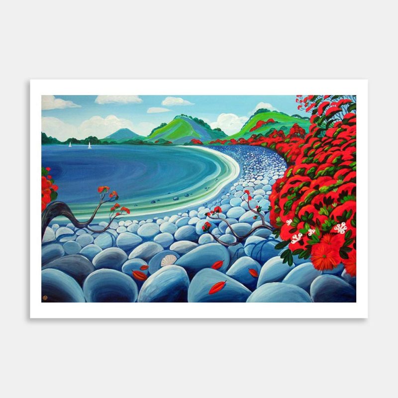 Pohutukawa Coast Art Print By Irina Velman