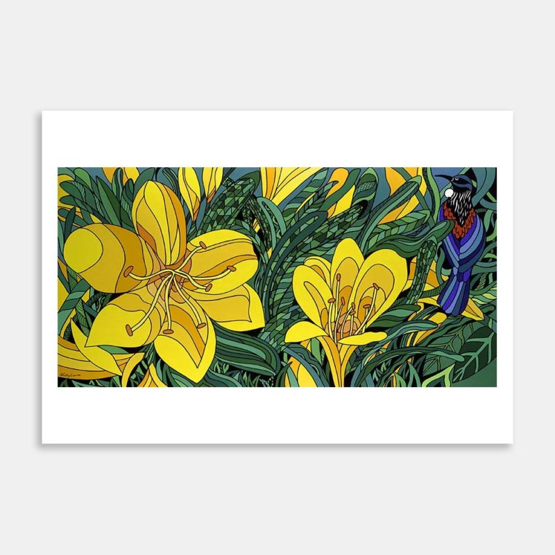 Clivia Yellow Burst Art Print By Nicky Lowe