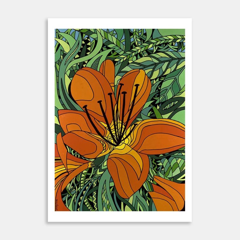Orange Explosion Art Print By Nicky Lowe