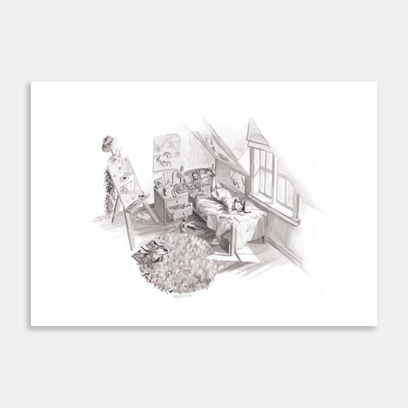Claudias Room Art Print By Holly Dykes
