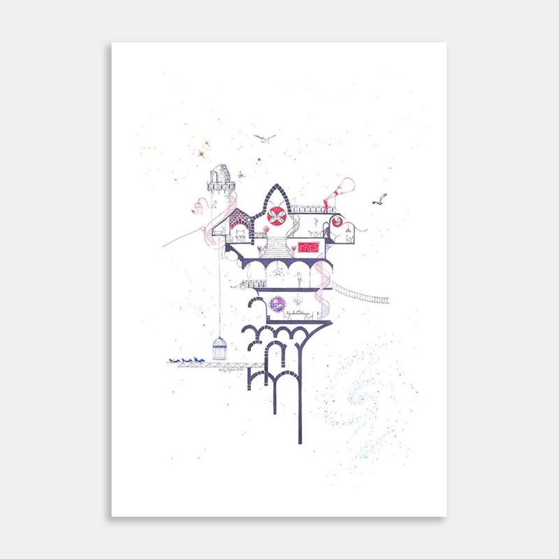 House Art Print By Holly Dykes