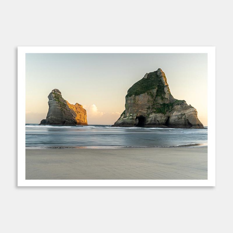 Wahariki Beach Sunrise Archways Art Print By Carl Nehore