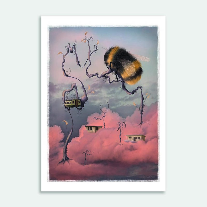 Bumblebee and Baches Limited Edition Art Print By Emily Walker