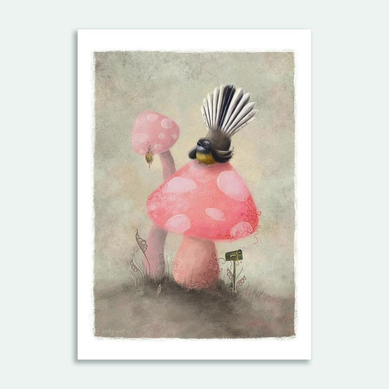 Solo Piwakawaka Art Print By Emily Walker