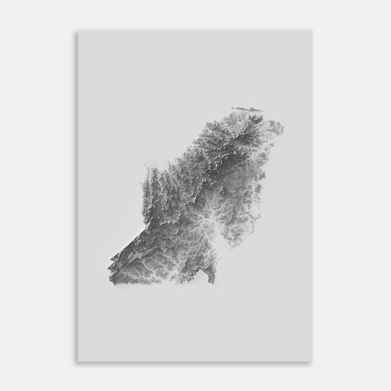 Gisbourne Topography Art Print By Hamish Visser
