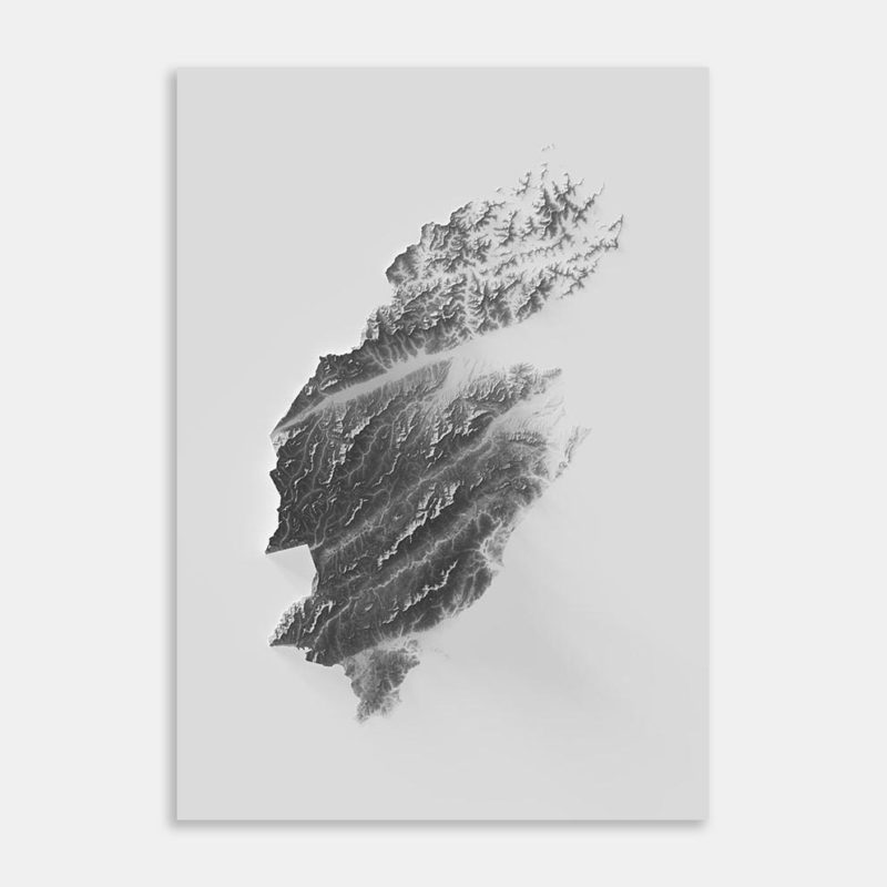 Marlborough Topography Art Print By Hamish Visser