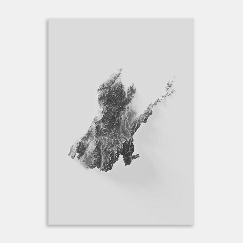 Nelson Topography Art Print By Hamish Visser