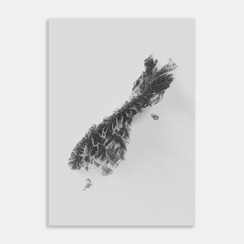 South Island Topography Art Print By Hamish Visser