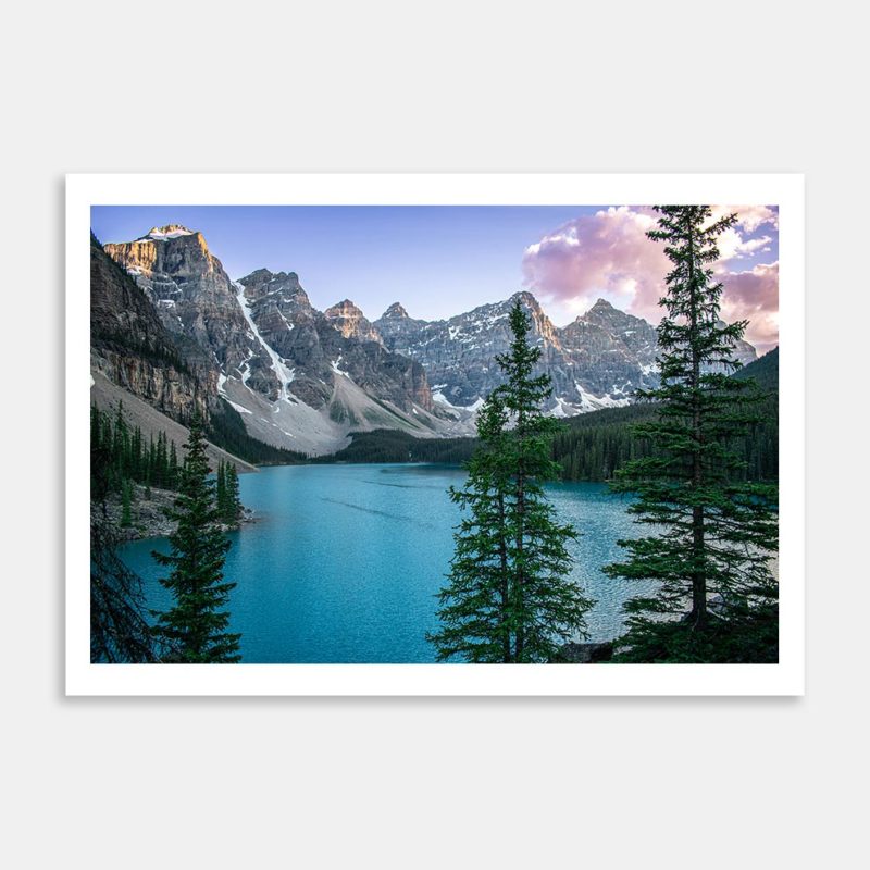 Last Light At Morraine Lake Art Print By Lukas Weiss