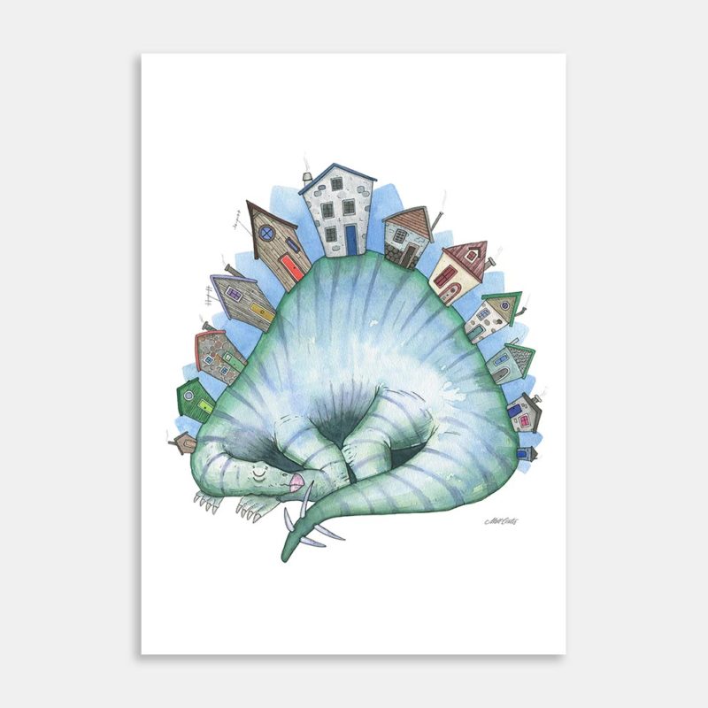 Sleepy Town Art Print By Matt Coates