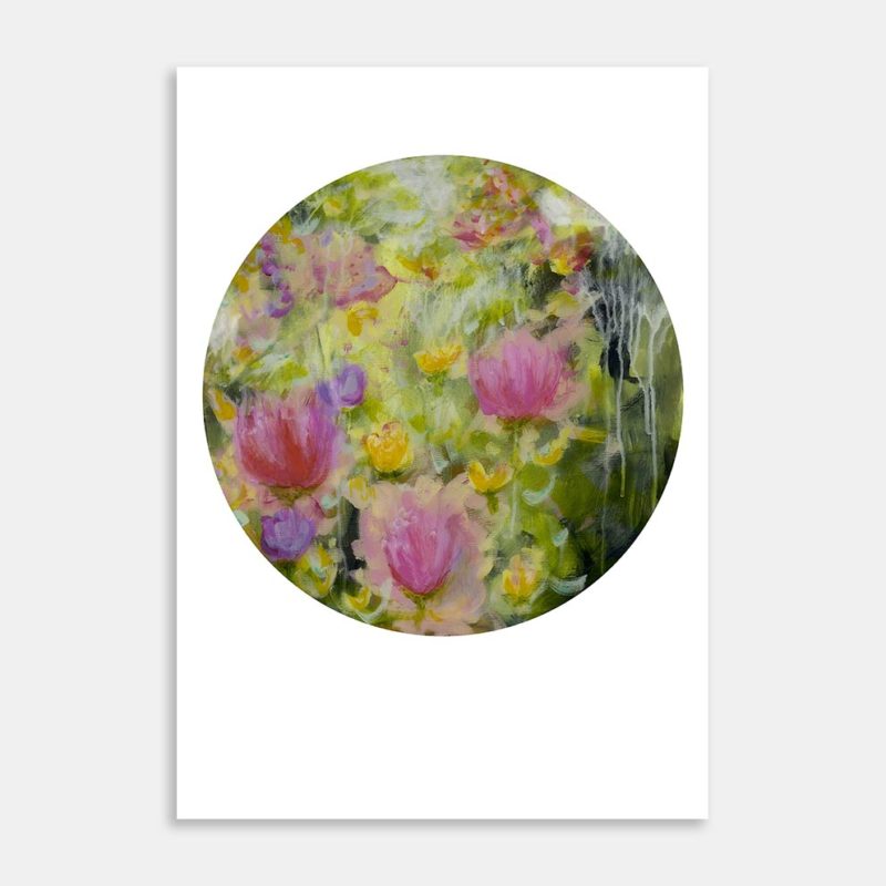 Just The Beginning Circle Art Print By Sue MacDougall