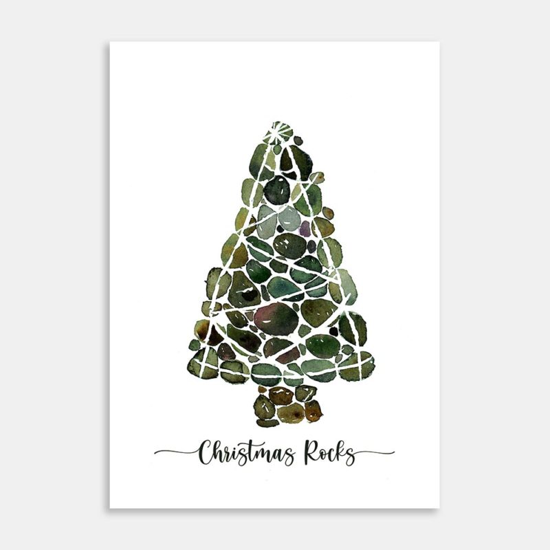 Christmas Rocks Art Print By Jo Jago