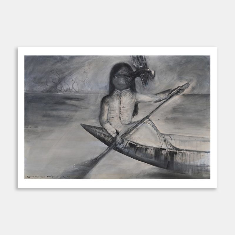 Maori Girl In A Waka Art Print By Mark Dyer