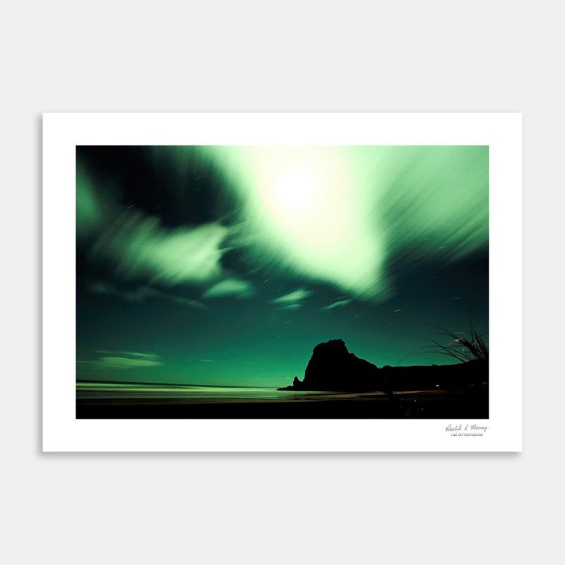 Lion Rock Light Piha Art Print By Rachel Mooney