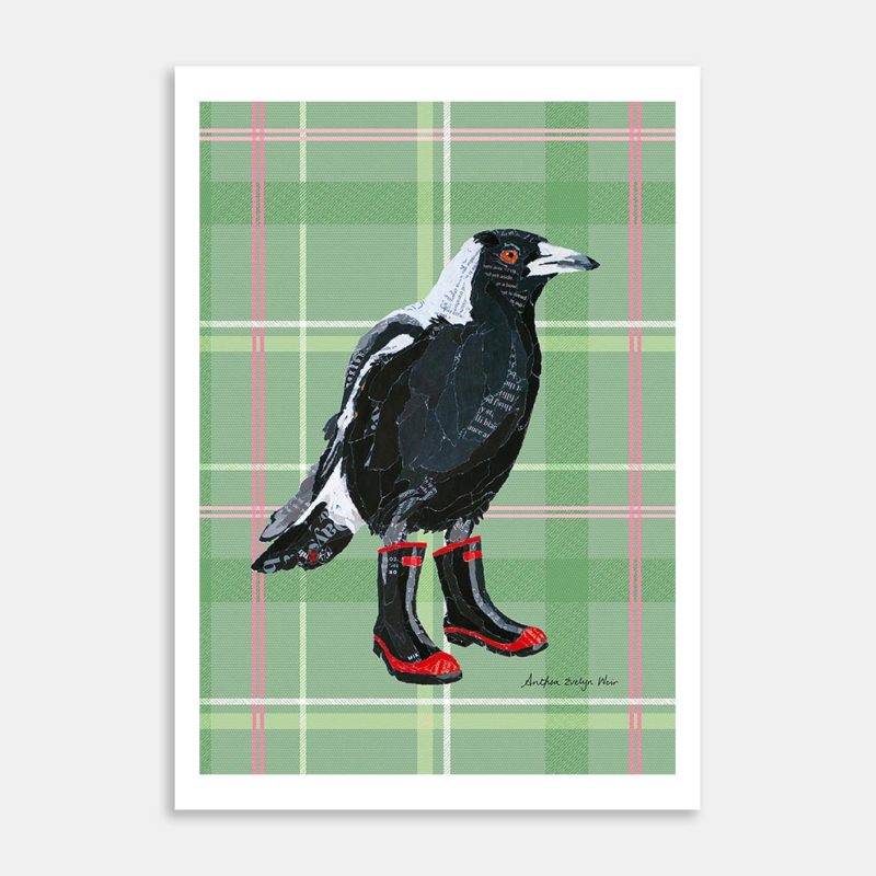 Magpie Art Print by Anthea Weir