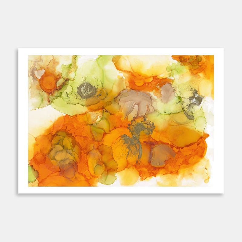 Tangerine Burst Art Print By Jo McEwen