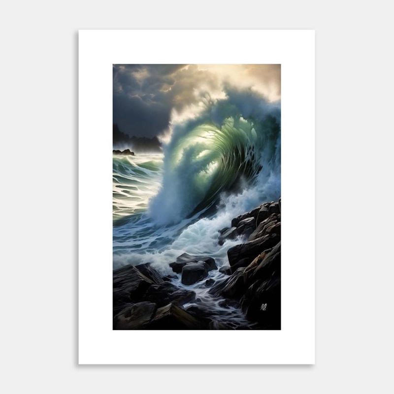 Surging Tide Art Print by Hiriwā Digital Art