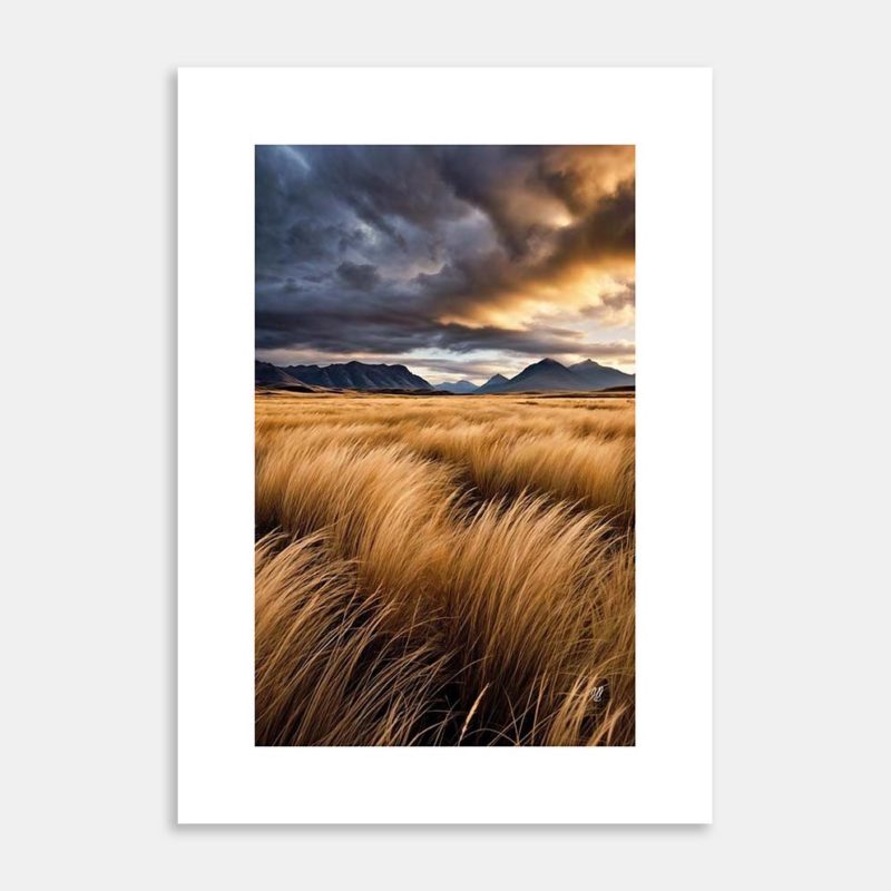 Windswept Plains Art Print by Hiriwā Digital Art