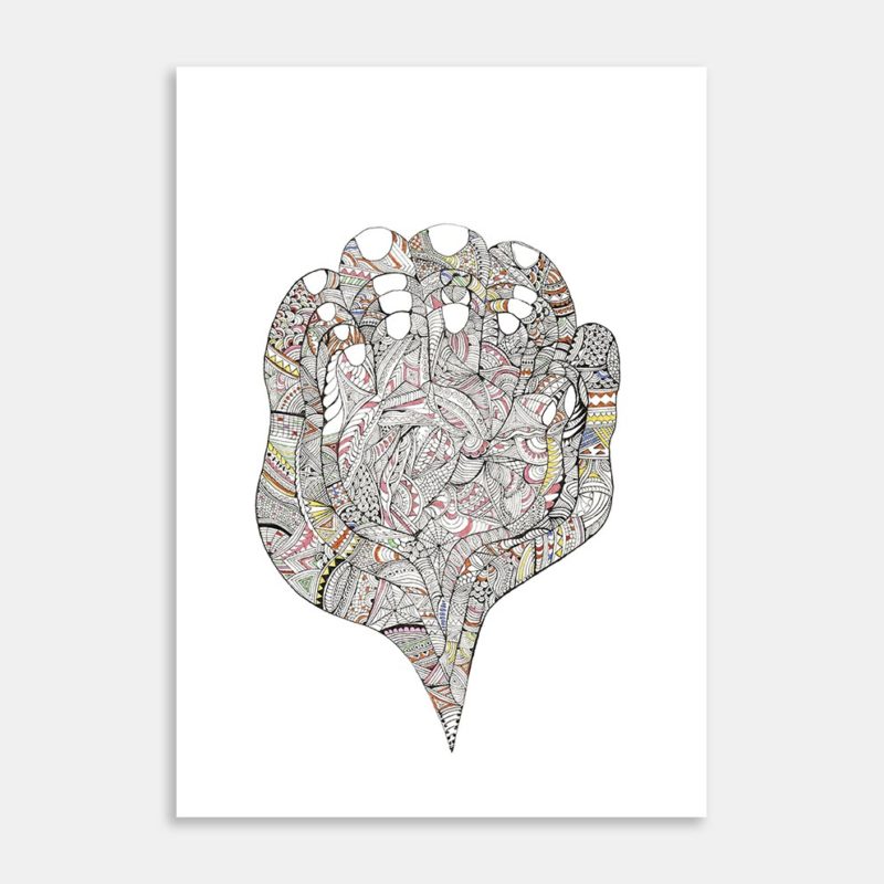 Hand Down Art Print By Marlene Shores
