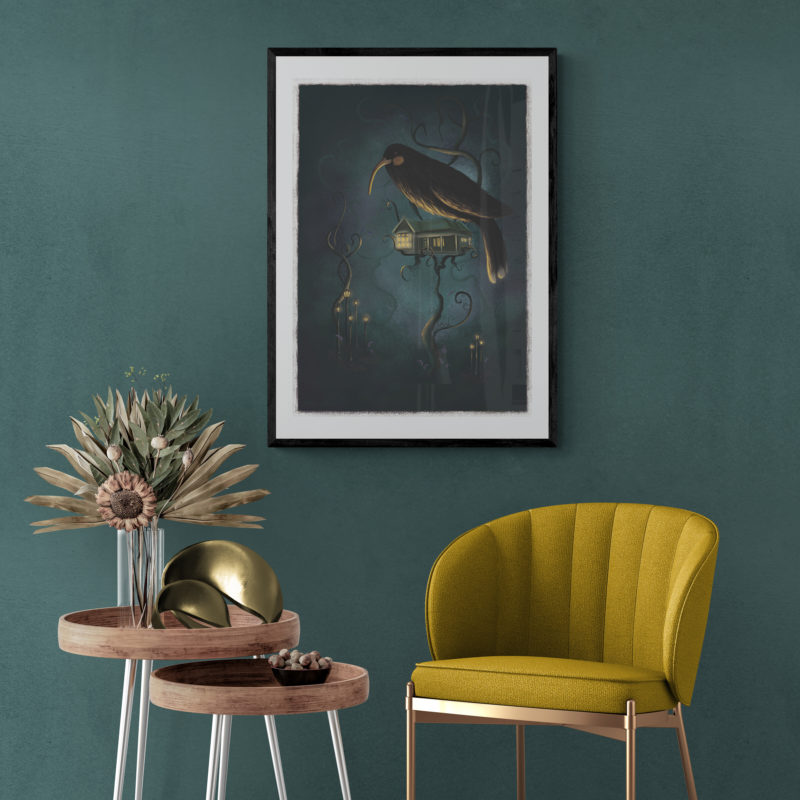 NZ Huia Limited Edition Art Print By Emily Walker - Image 2