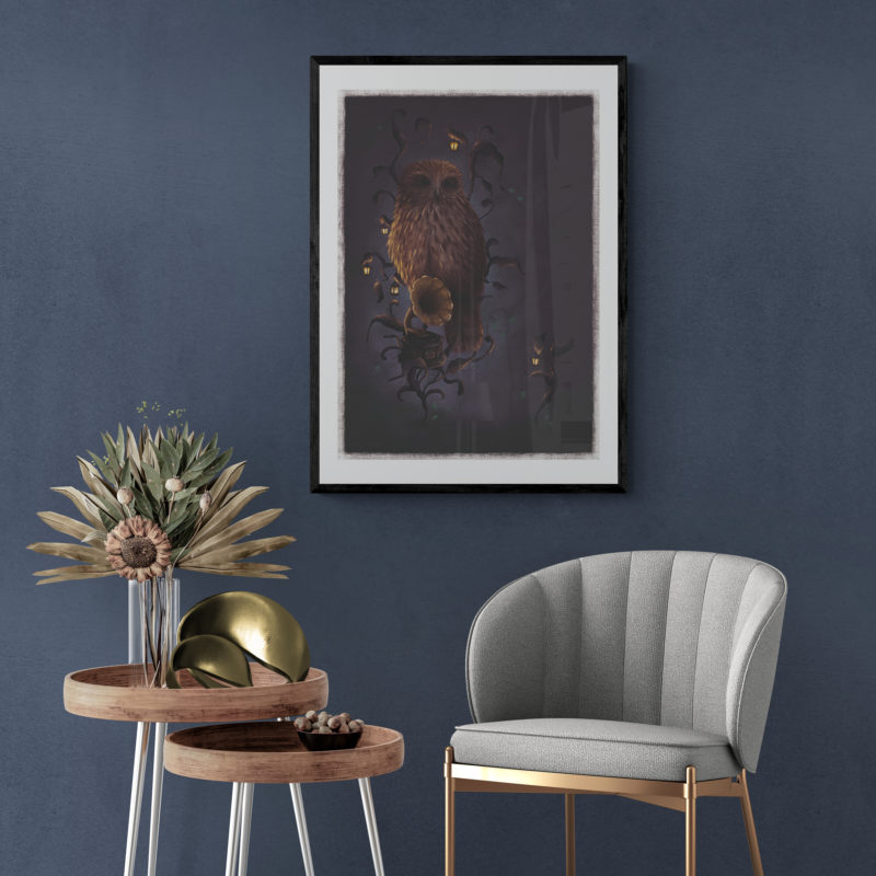 Solo Ruru Limited Edition Art Print By Emily Walker - Image 2