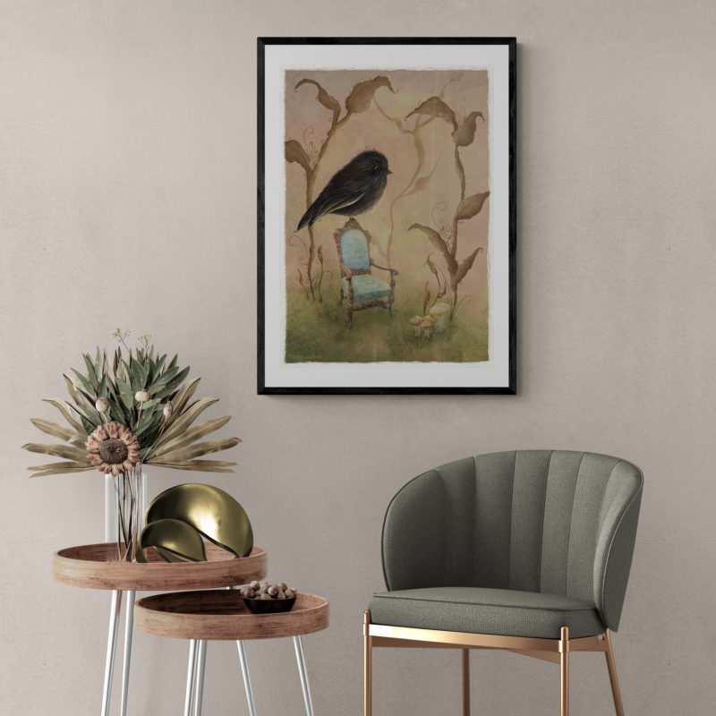 Toutouwai NZ Robin Limited Edition Art Print By Emily Walker - Image 2