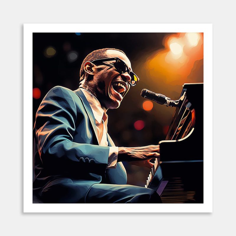 Ray Charles Art Print By Candace Pettus